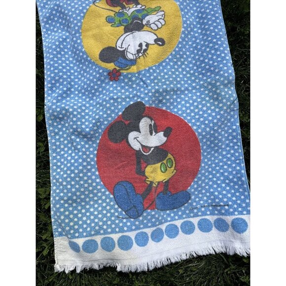 Mickey and Minnie Vintage Beach Terry Wamsutta Cloth Disney Towel 39" x 24" - Picture 2 of 5